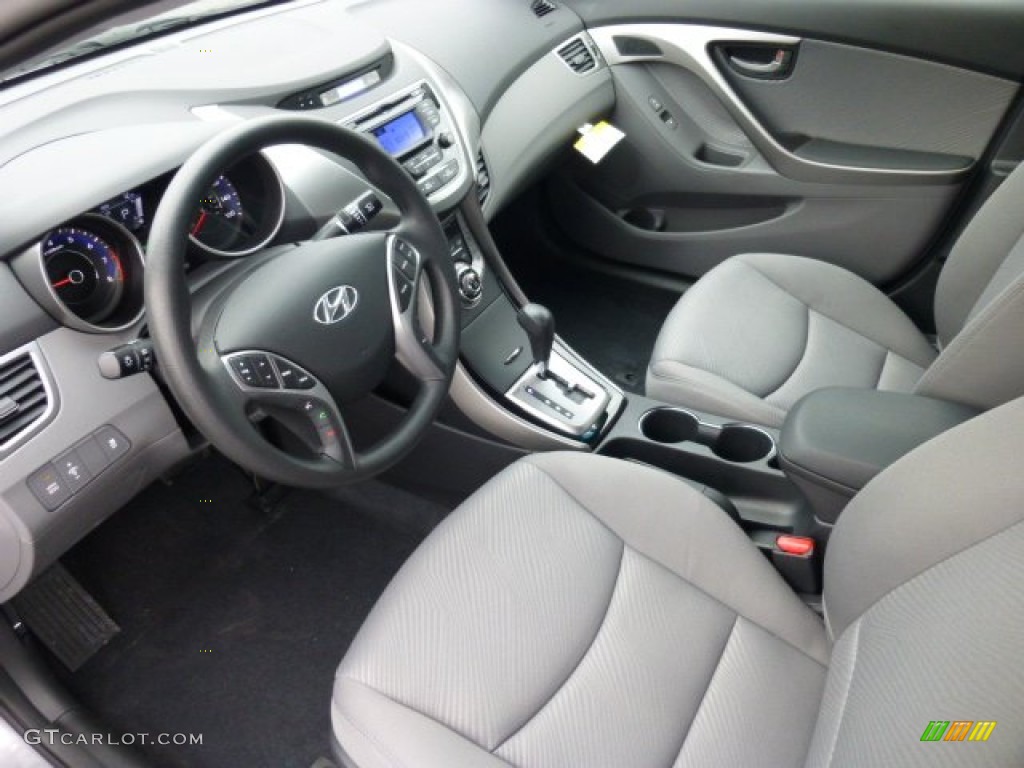 2013 Elantra GLS - Titanium Gray Metallic / Gray photo #16