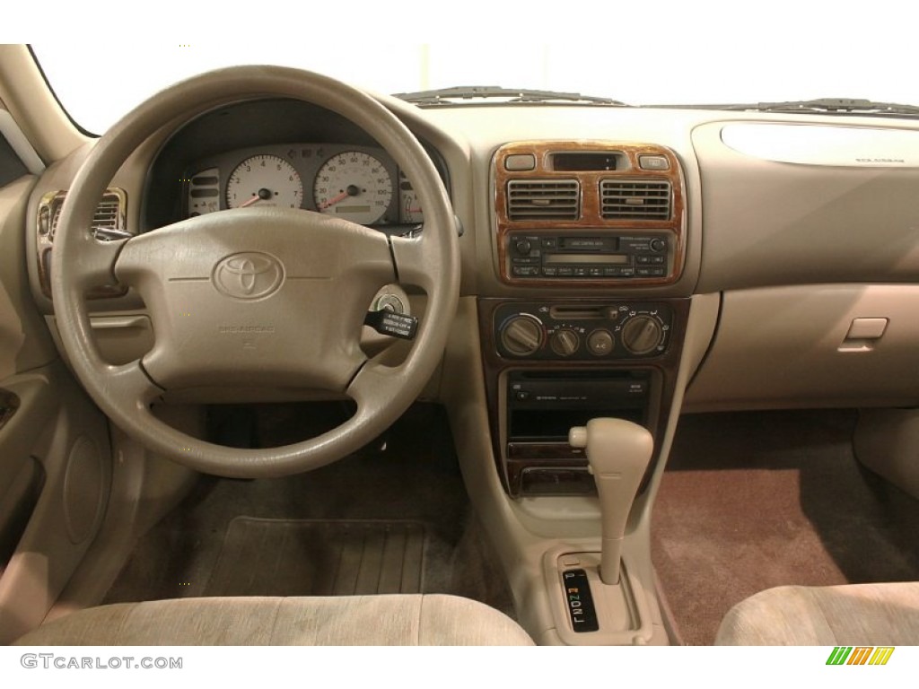 1998 Corolla LE - Ruby Red Pearl Metallic / Beige photo #22