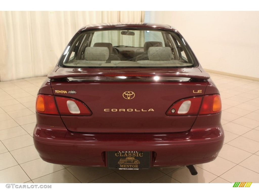 1998 Corolla LE - Ruby Red Pearl Metallic / Beige photo #26