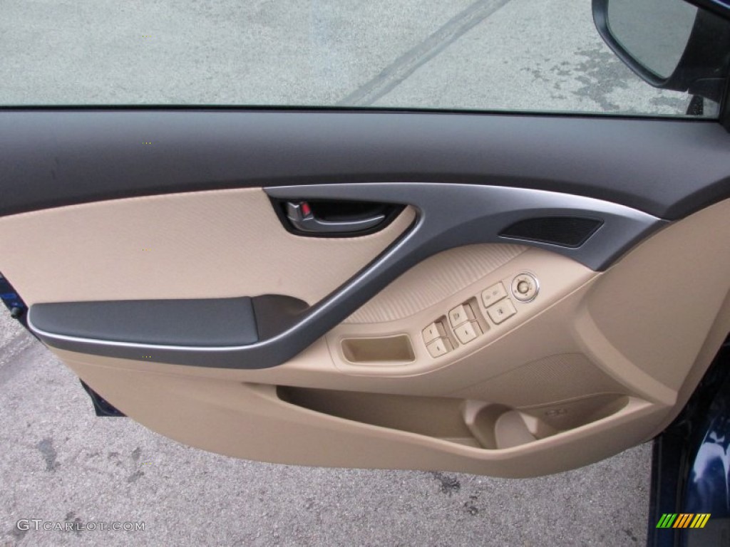 2013 Elantra GLS - Atlantic Blue / Beige photo #5