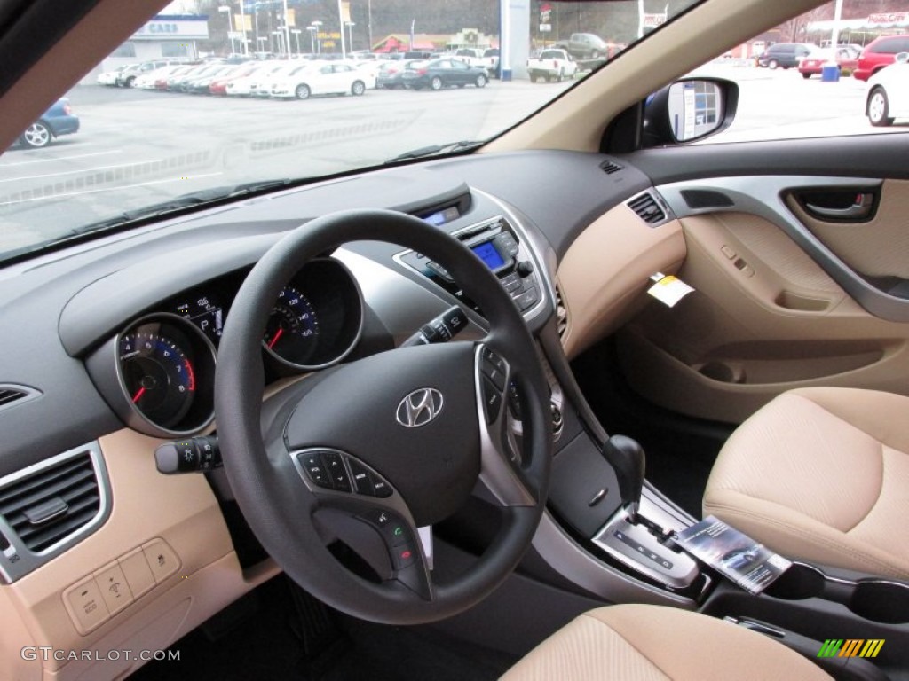 2013 Elantra GLS - Atlantic Blue / Beige photo #6