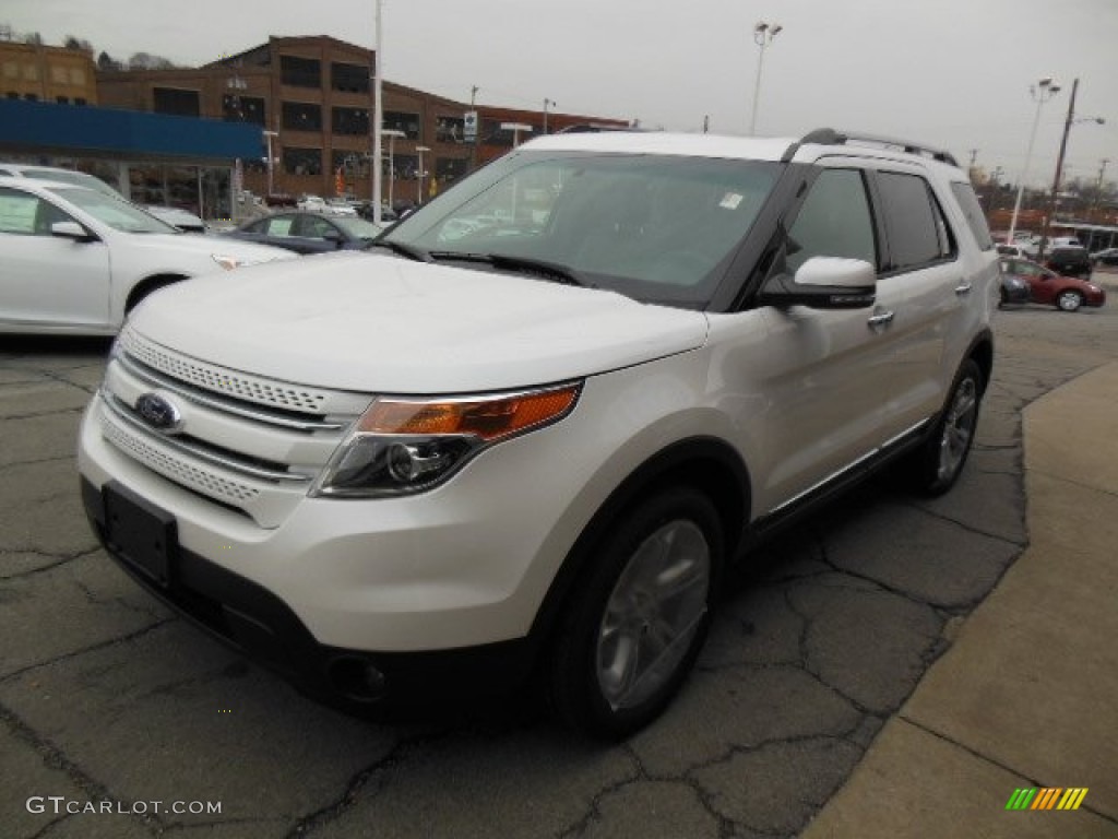 2013 Explorer Limited 4WD - White Platinum Tri-Coat / Charcoal Black/Sienna photo #4