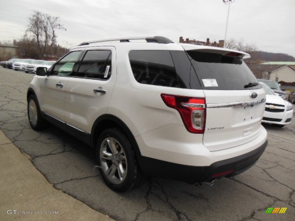 2013 Explorer Limited 4WD - White Platinum Tri-Coat / Charcoal Black/Sienna photo #6