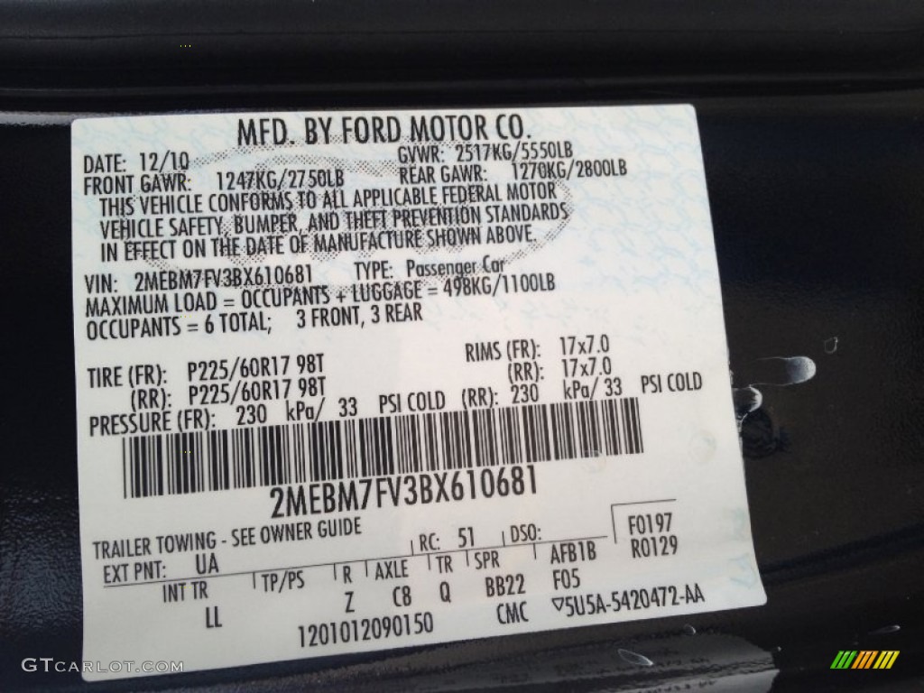 2011 Grand Marquis LS Ultimate Edition - Black / Medium Light Stone photo #12