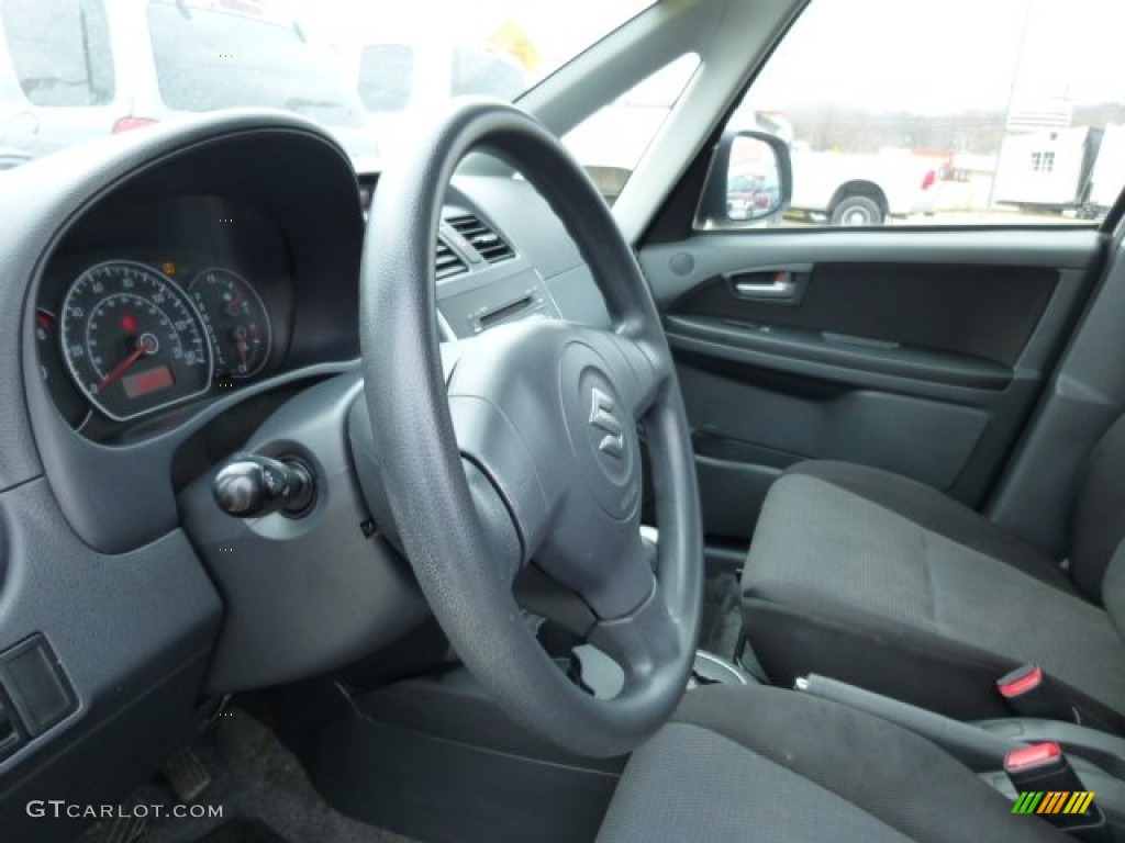 2008 SX4 Sedan - White Water Pearl / Black photo #17