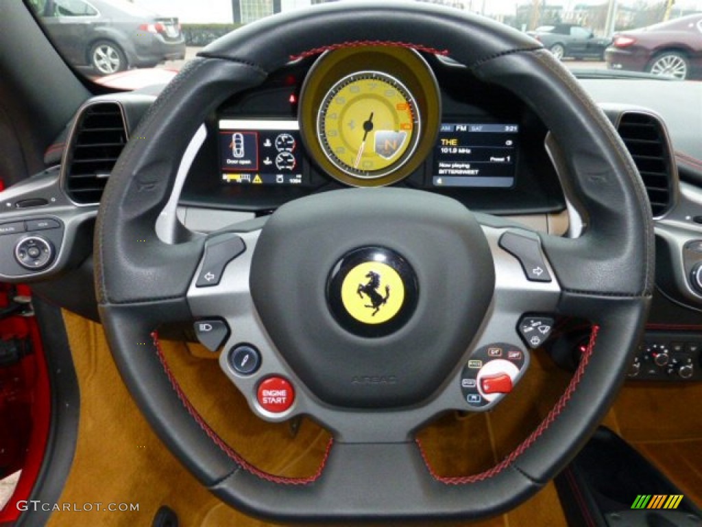 2010 Ferrari 458 Italia Tan Steering Wheel Photo #75065379