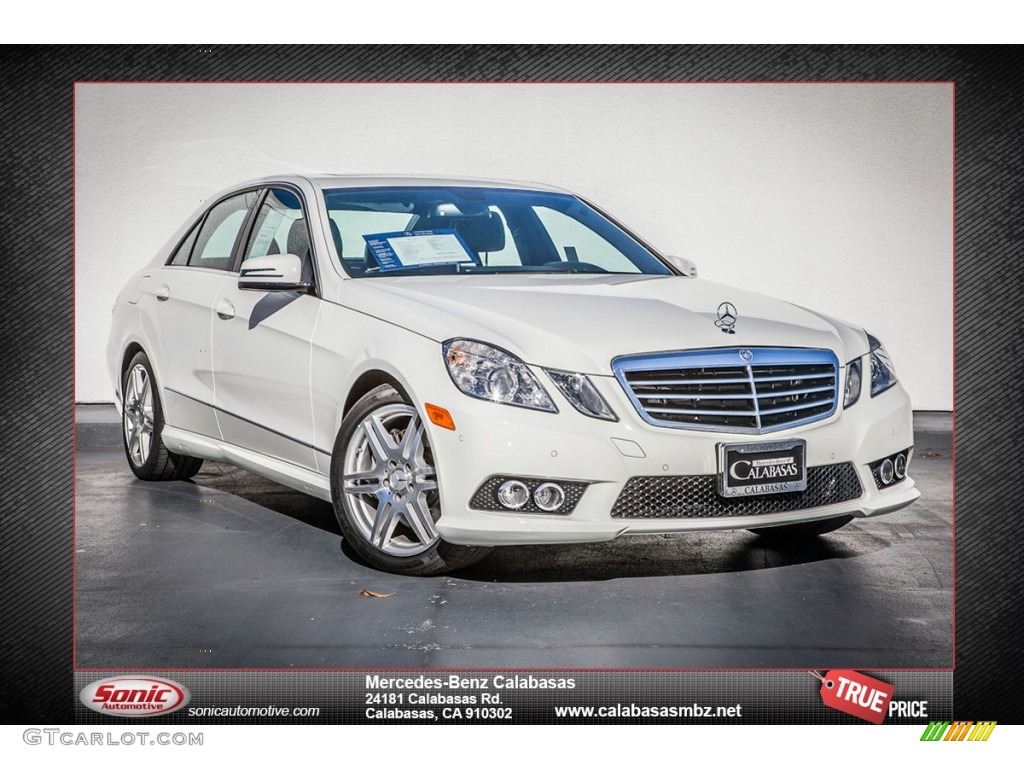 2010 E 550 Sedan - Arctic White / Black photo #1
