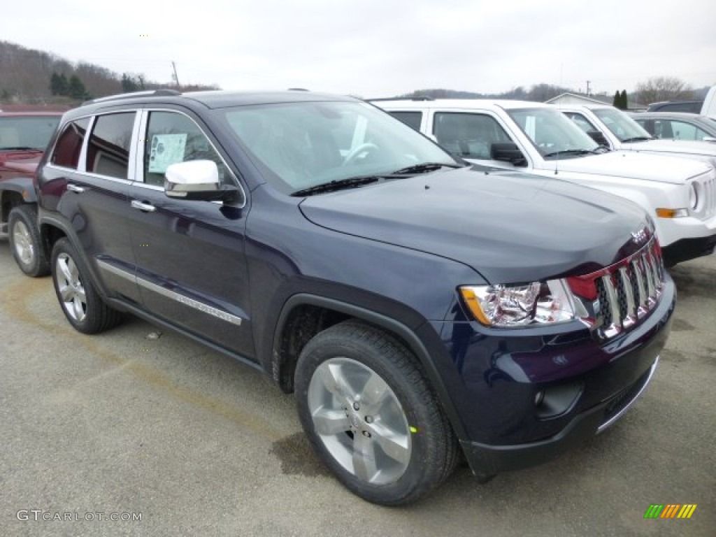 True Blue Pearl 2013 Jeep Grand Cherokee Overland 4x4 Exterior Photo #75069086