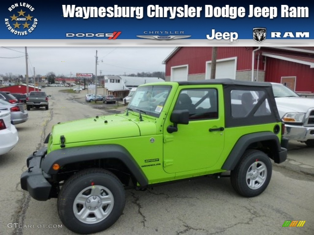 2013 Wrangler Sport 4x4 - Gecko Green / Black photo #1