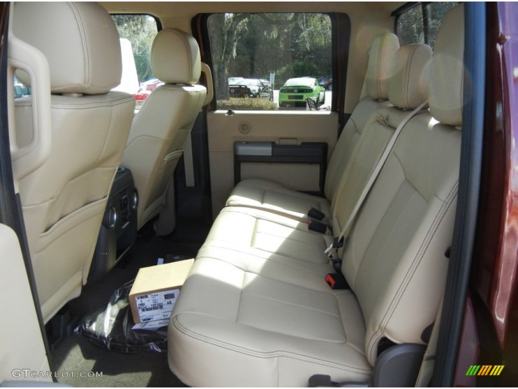 2013 Ford F250 Super Duty Lariat Crew Cab 4x4 Rear Seat Photo #75070274