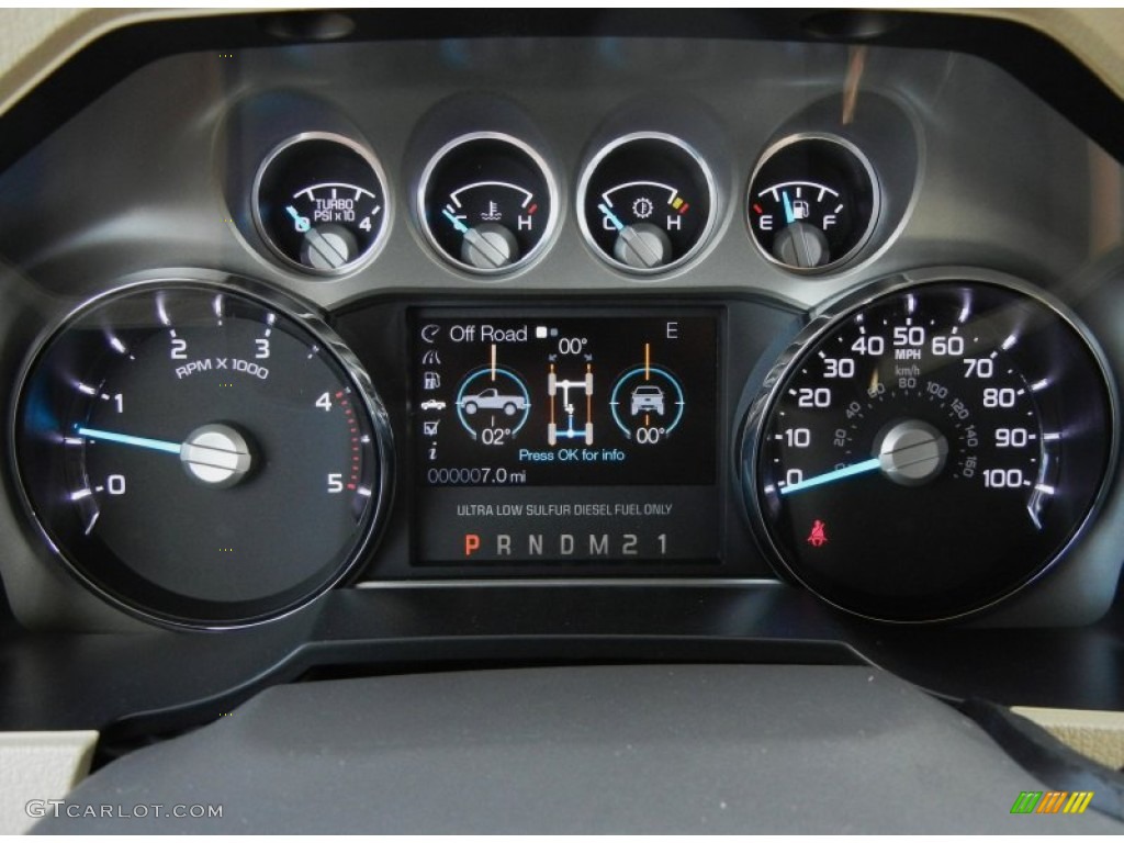 2013 Ford F250 Super Duty Lariat Crew Cab 4x4 Gauges Photo #75070304
