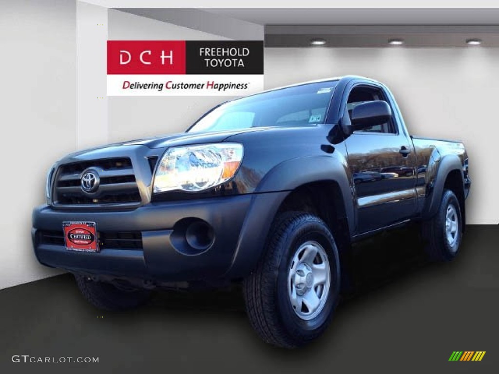 2010 Tacoma Regular Cab 4x4 - Black Sand Pearl / Graphite photo #1