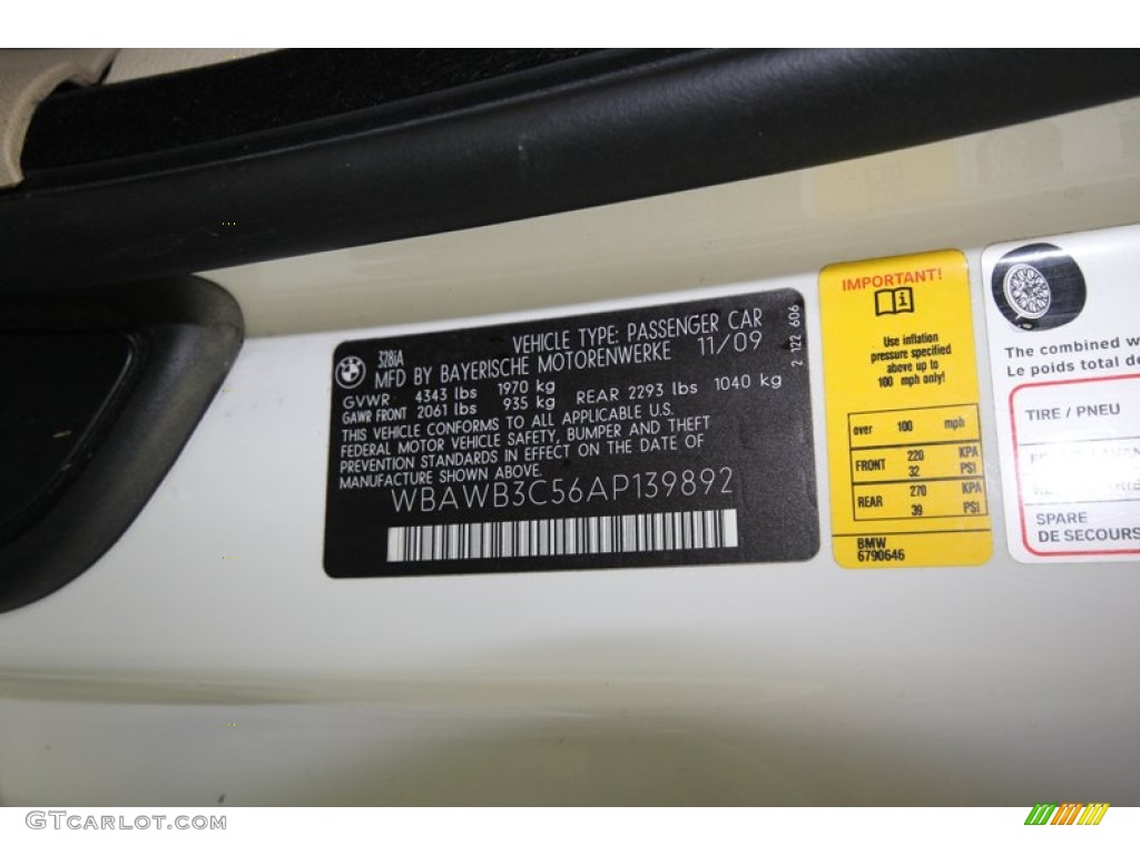 2010 3 Series 328i Coupe - Alpine White / Beige photo #10