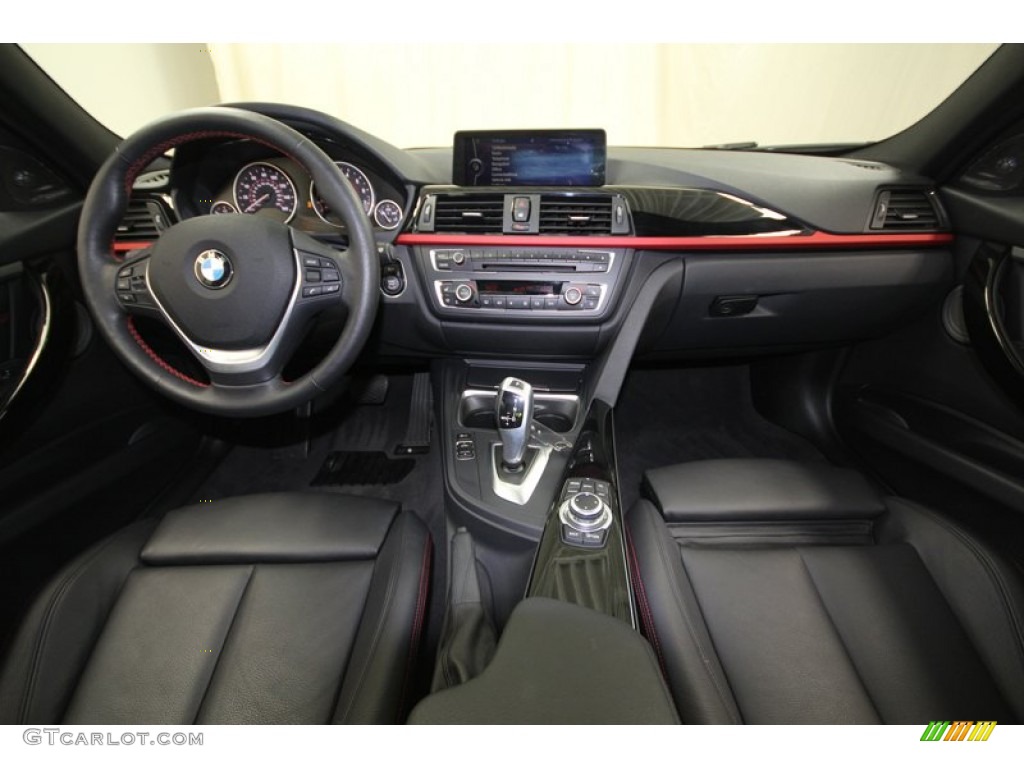 2012 BMW 3 Series 328i Sedan Black/Red Highlight Dashboard Photo #75073010