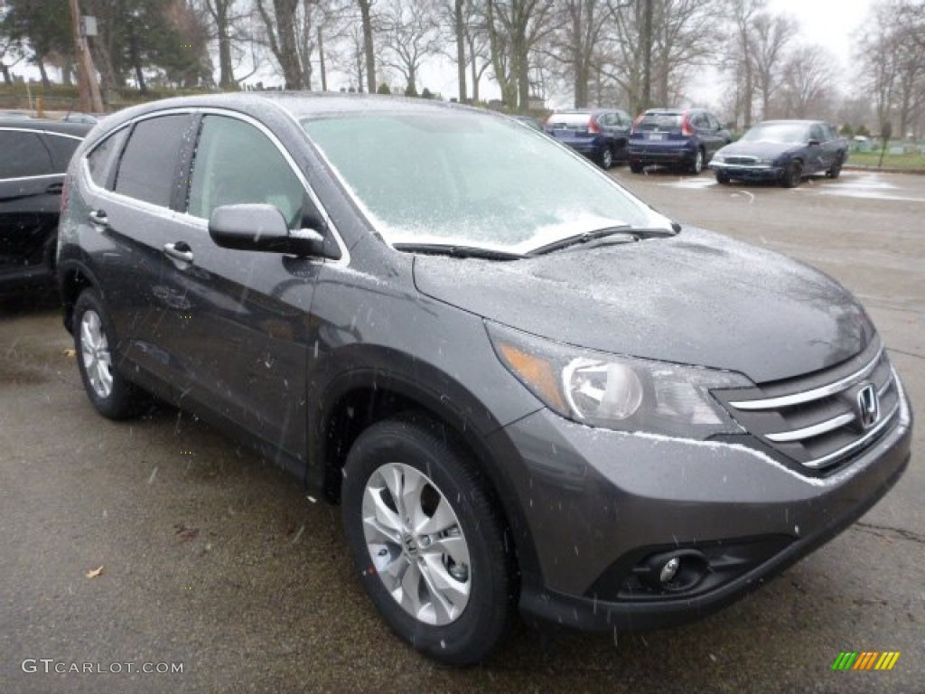 2013 CR-V EX-L AWD - Polished Metal Metallic / Gray photo #6