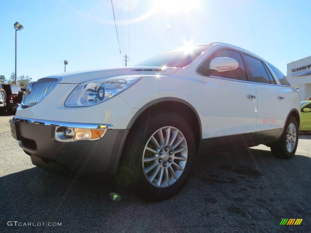 2008 Enclave CXL AWD - White Opal / Titanium/Dark Titanium photo #3