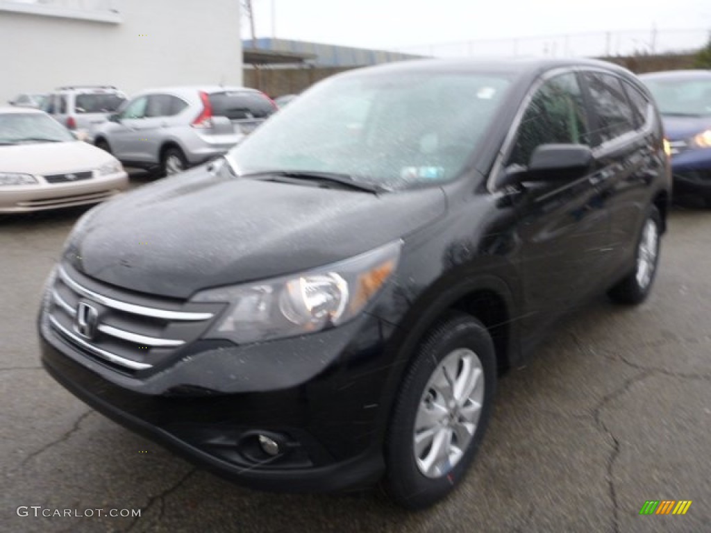 2013 CR-V EX AWD - Crystal Black Pearl / Black photo #8