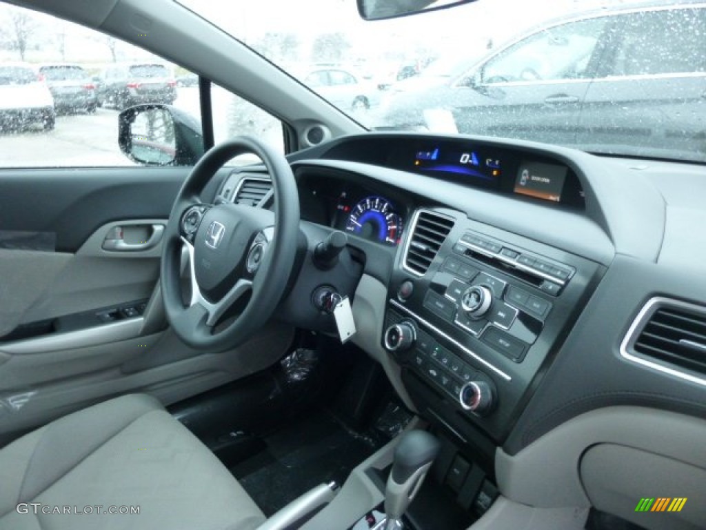 2013 Honda Civic LX Coupe Gray Dashboard Photo #75077643