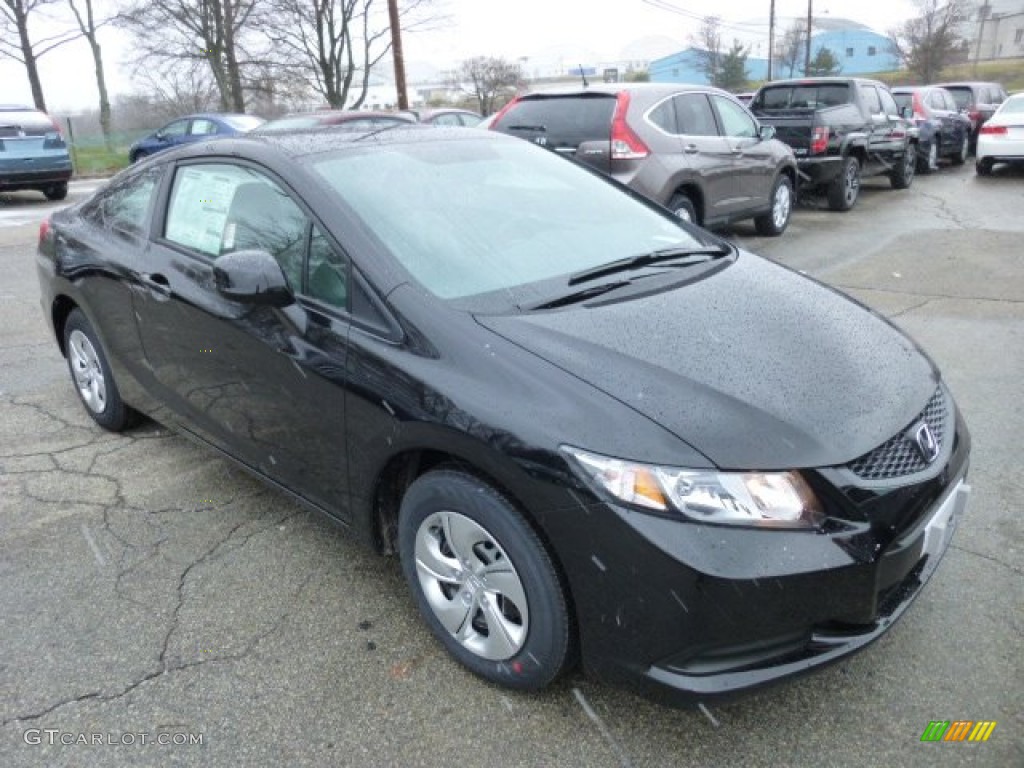 Crystal Black Pearl 2013 Honda Civic LX Coupe Exterior Photo #75077659