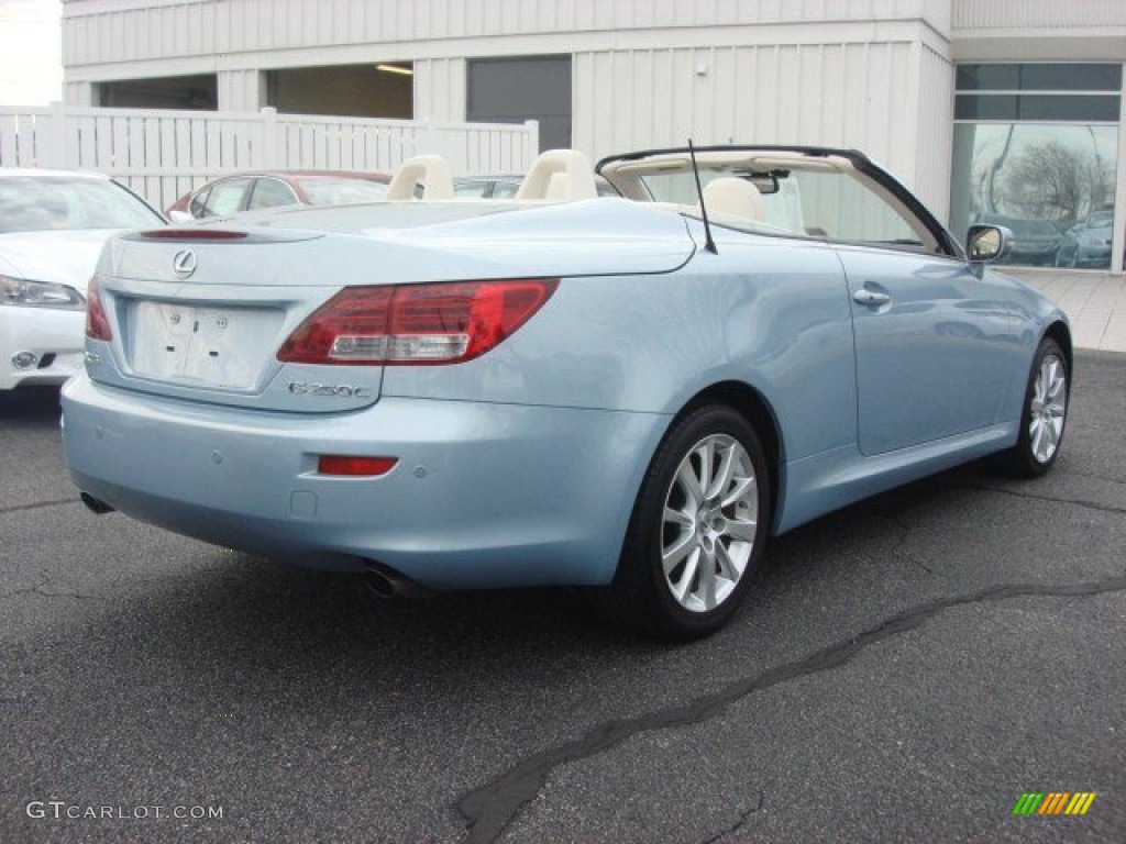 2010 IS 250C Convertible - Cerulean Blue Metallic / Ecru Beige photo #4