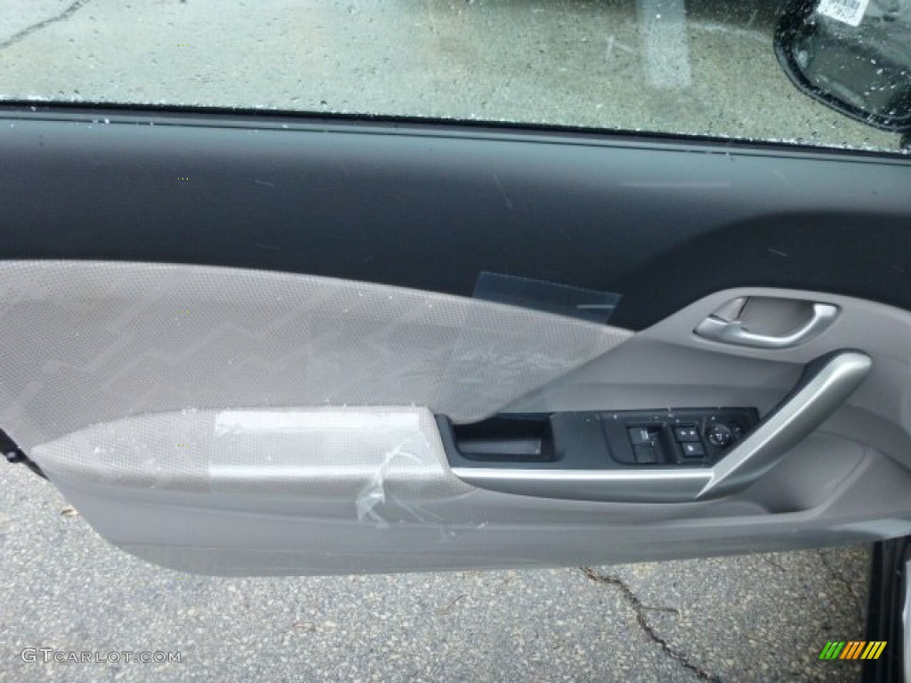 2013 Honda Civic LX Coupe Gray Door Panel Photo #75077793
