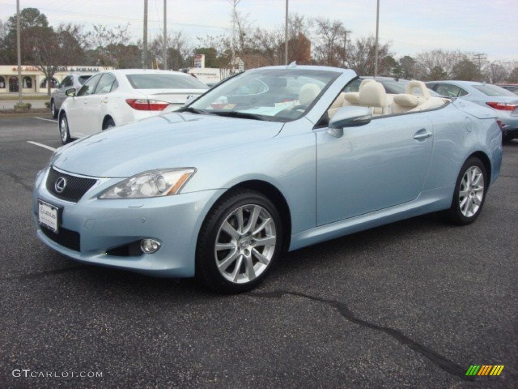 2010 IS 250C Convertible - Cerulean Blue Metallic / Ecru Beige photo #6
