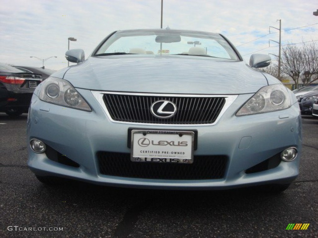 2010 IS 250C Convertible - Cerulean Blue Metallic / Ecru Beige photo #8
