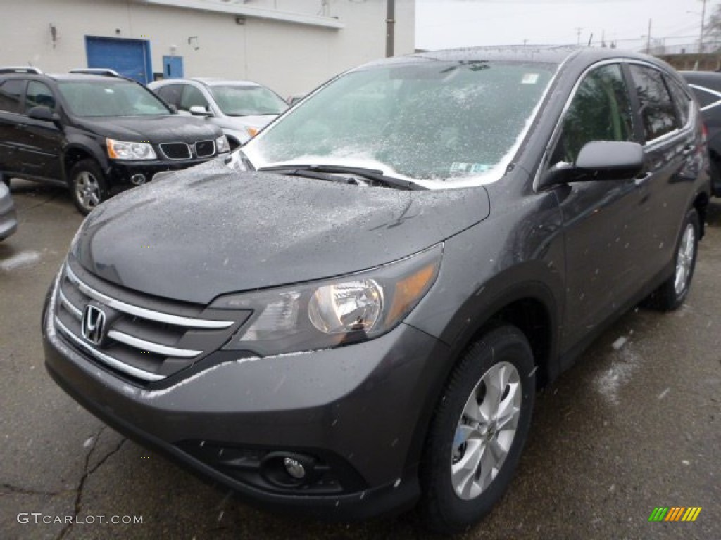 2013 CR-V EX AWD - Polished Metal Metallic / Gray photo #8