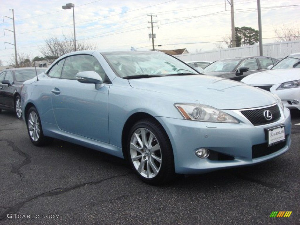 2010 IS 250C Convertible - Cerulean Blue Metallic / Ecru Beige photo #29