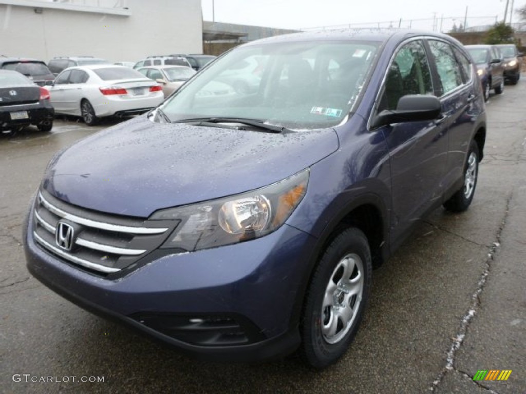 2013 CR-V LX AWD - Twilight Blue Metallic / Gray photo #8