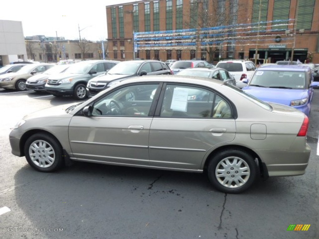 2004 Civic LX Sedan - Shoreline Mist Metallic / Ivory Beige photo #2