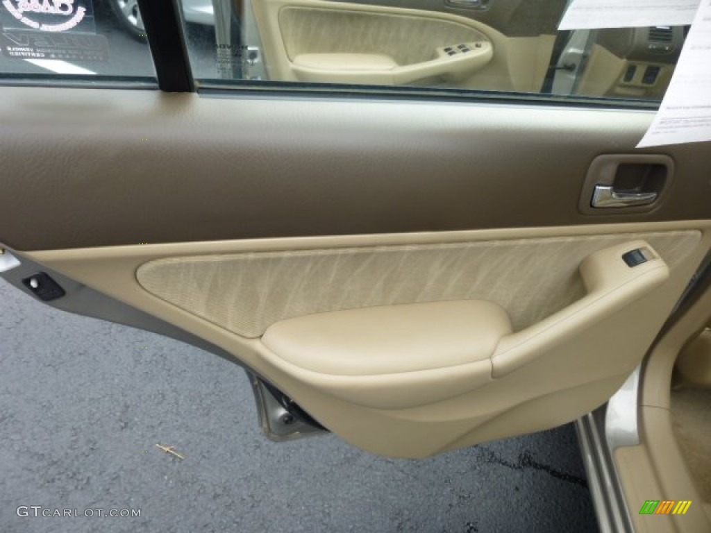2004 Honda Civic LX Sedan Ivory Beige Door Panel Photo #75080206