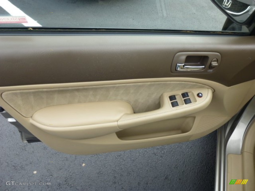 2004 Honda Civic LX Sedan Ivory Beige Door Panel Photo #75080223