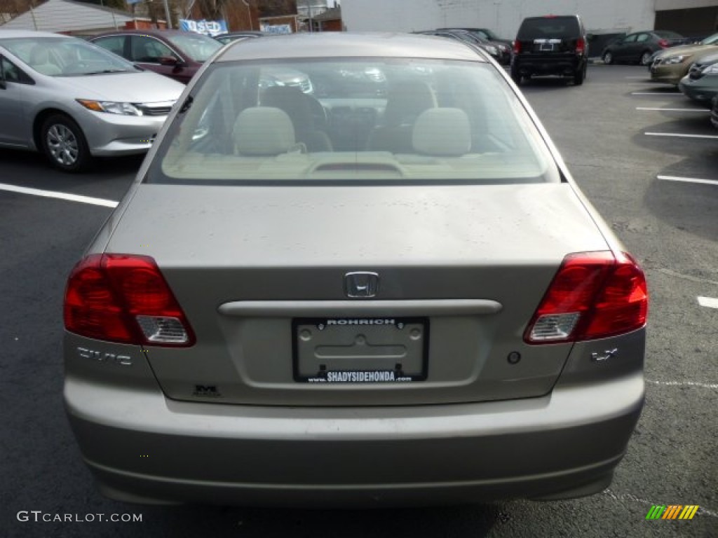 2004 Civic LX Sedan - Shoreline Mist Metallic / Ivory Beige photo #16