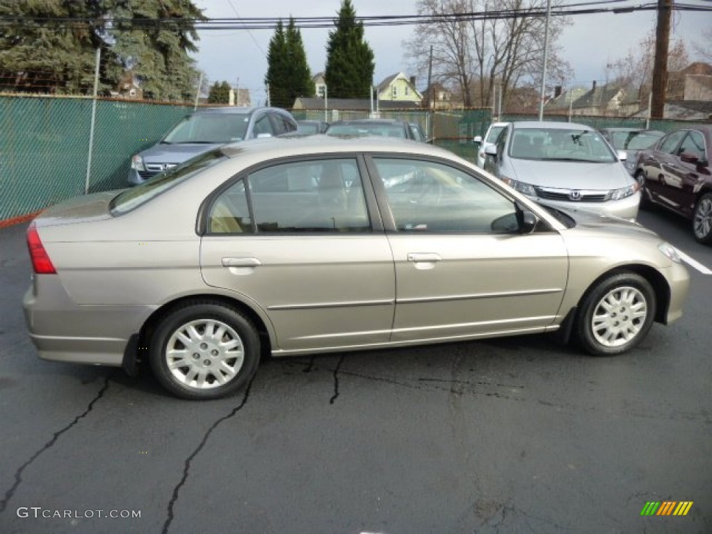 2004 Civic LX Sedan - Shoreline Mist Metallic / Ivory Beige photo #17