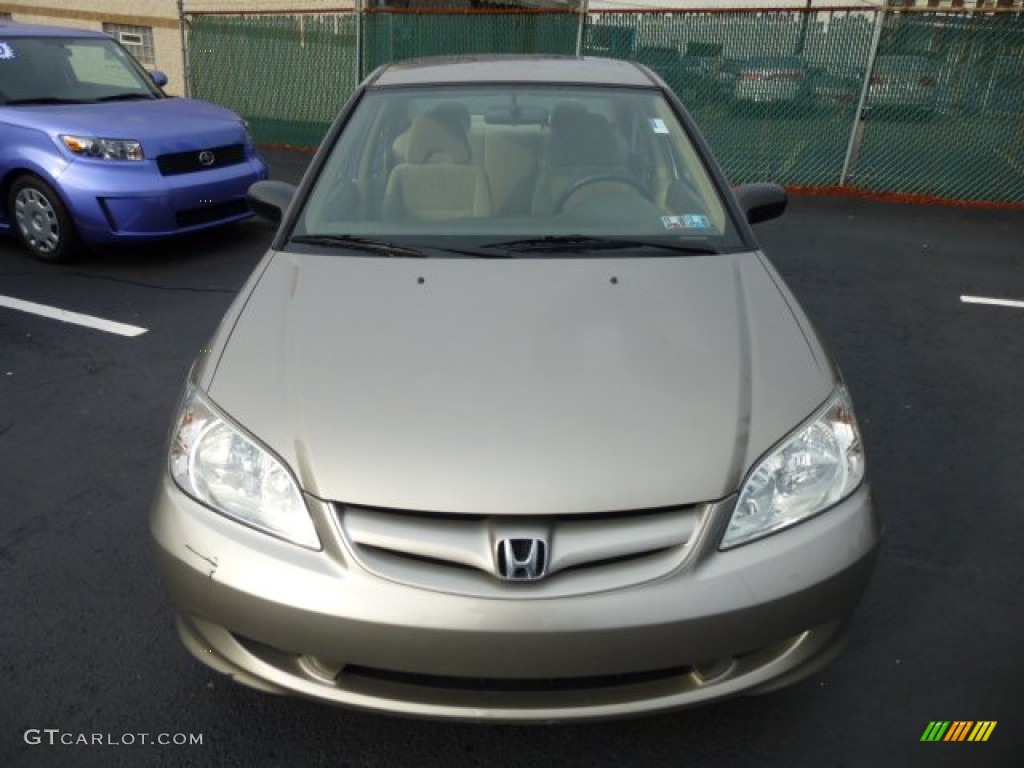 2004 Civic LX Sedan - Shoreline Mist Metallic / Ivory Beige photo #18