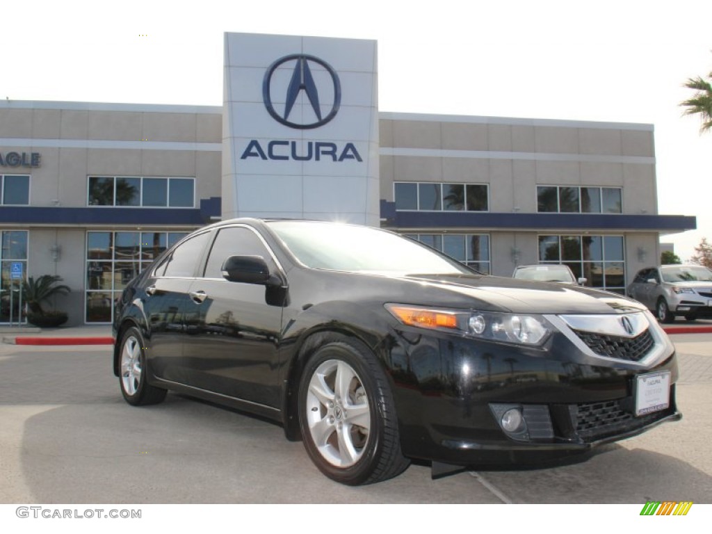 2009 TSX Sedan - Crystal Black Pearl / Ebony photo #1