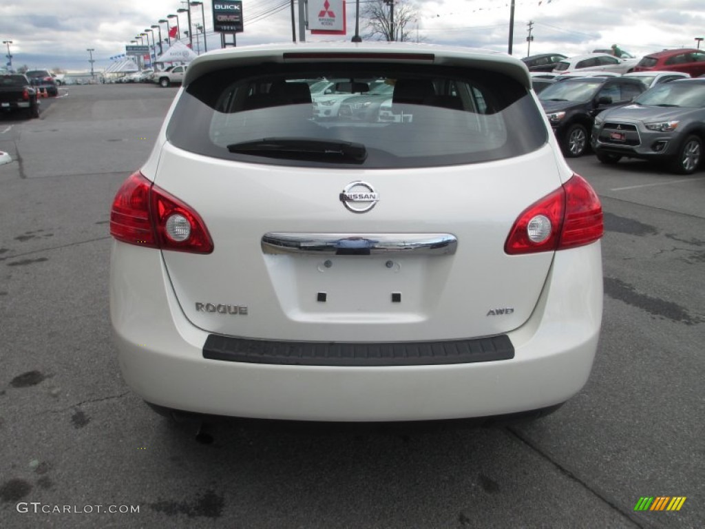 2011 Rogue S AWD - Pearl White / Black photo #6