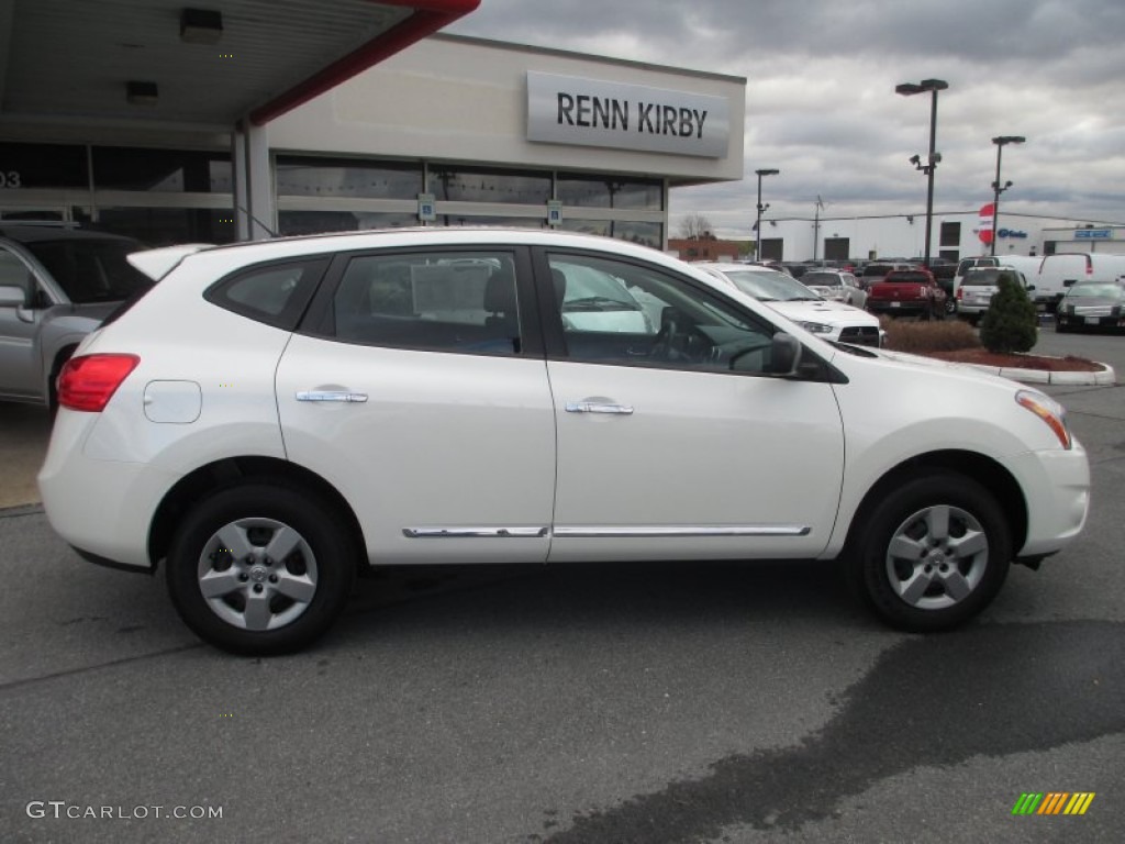 2011 Rogue S AWD - Pearl White / Black photo #8