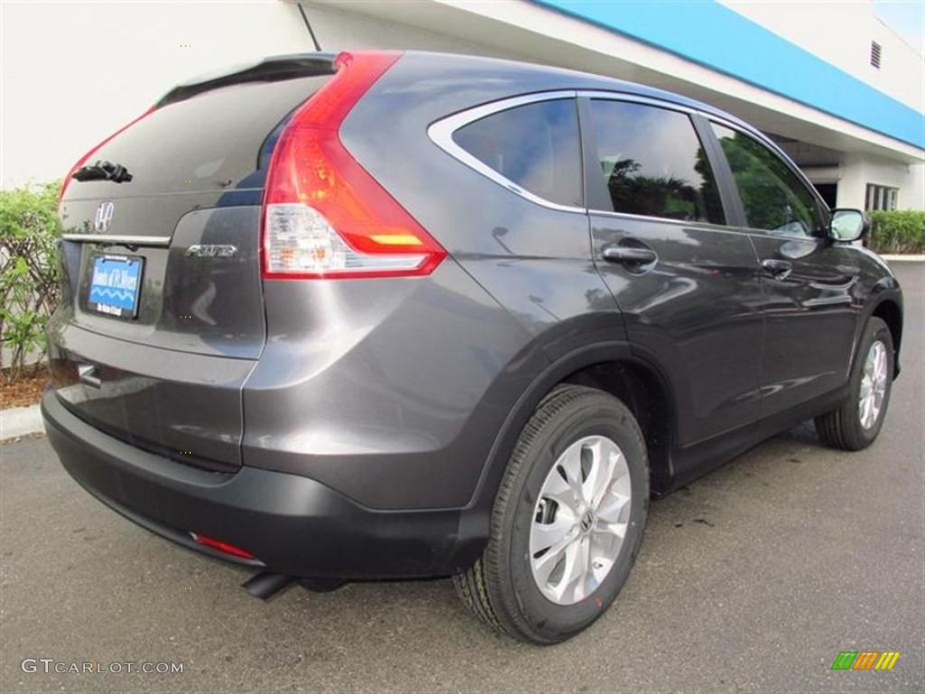 2013 CR-V EX AWD - Polished Metal Metallic / Gray photo #3