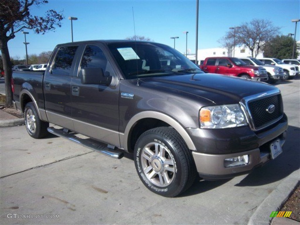 2005 F150 Lariat SuperCrew - Dark Stone Metallic / Tan photo #3