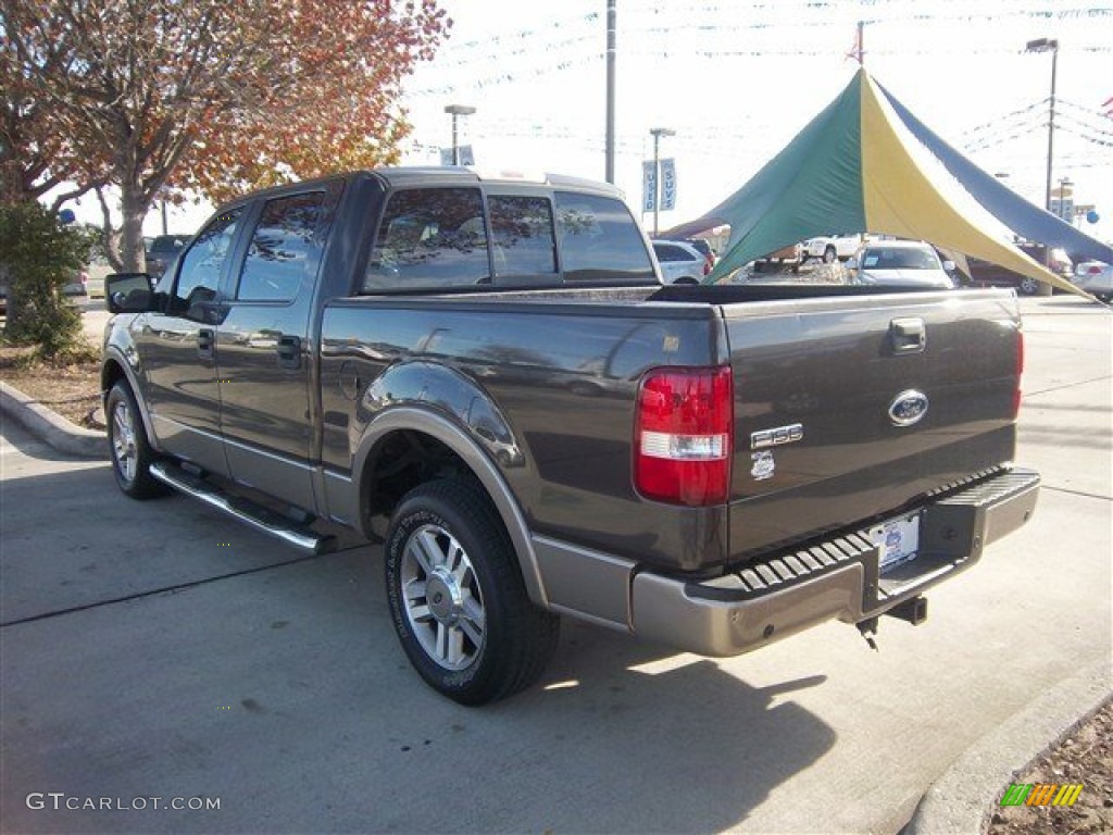 2005 F150 Lariat SuperCrew - Dark Stone Metallic / Tan photo #10