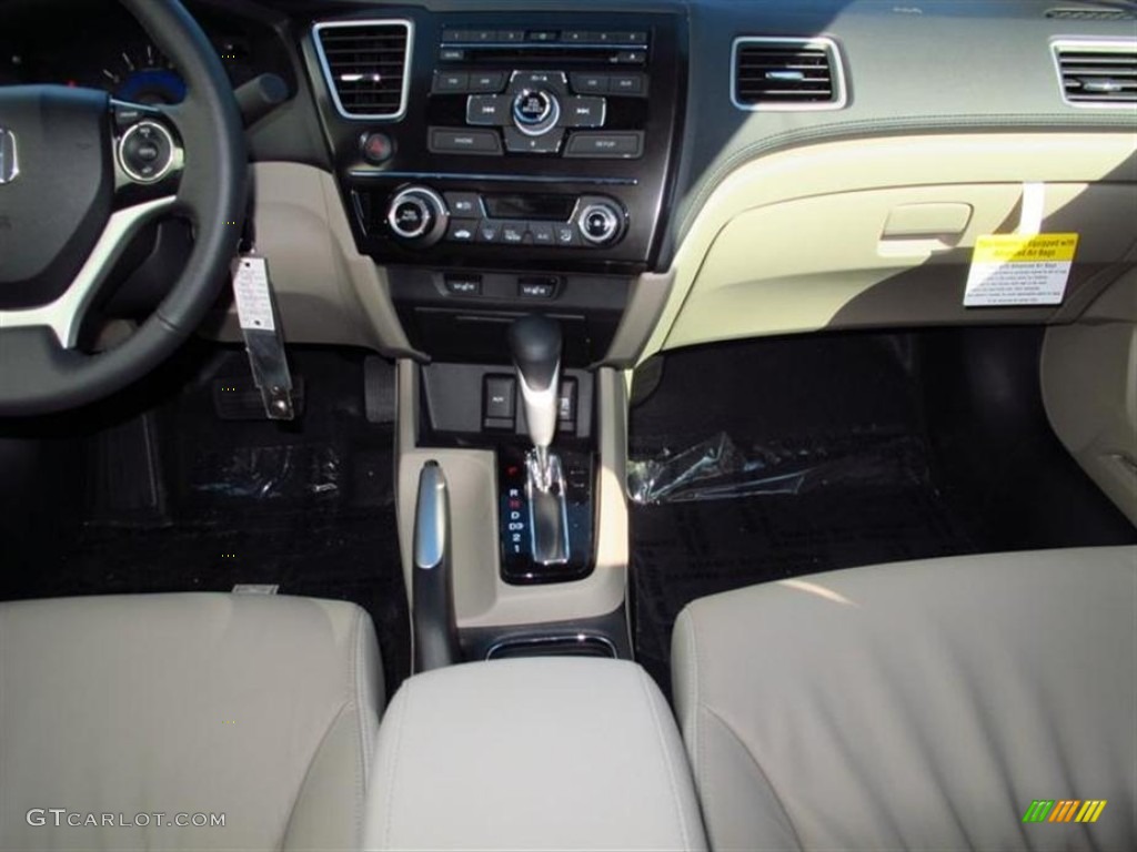 2013 Civic EX-L Sedan - Crimson Red Pearl / Beige photo #6