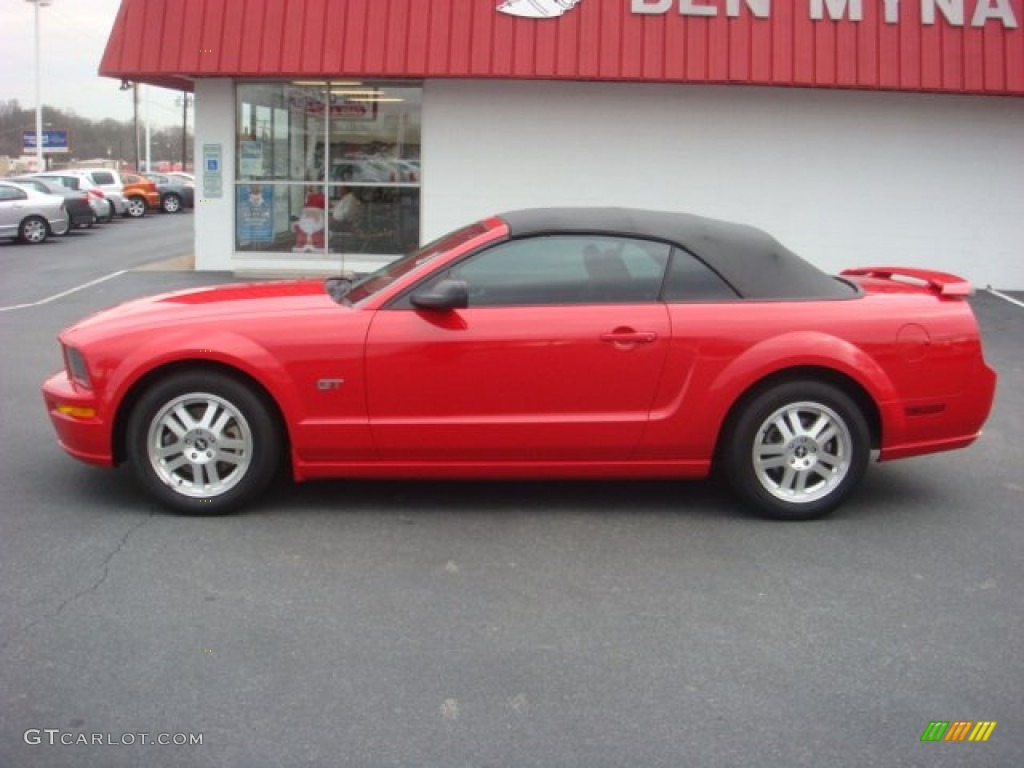 2007 Mustang GT Premium Convertible - Torch Red / Dark Charcoal photo #2