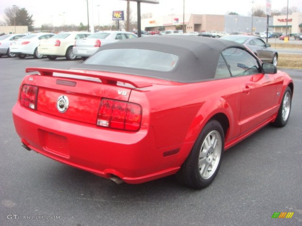 2007 Mustang GT Premium Convertible - Torch Red / Dark Charcoal photo #6