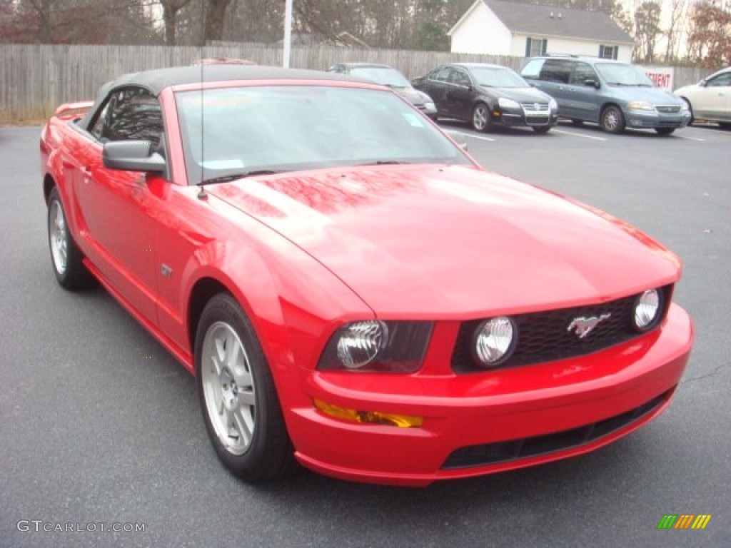2007 Mustang GT Premium Convertible - Torch Red / Dark Charcoal photo #7