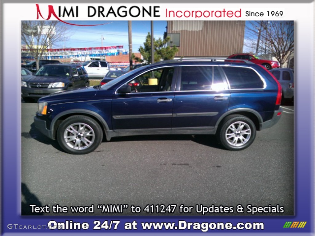 2003 XC90 T6 AWD - Nautic Blue Metallic / Graphite photo #4