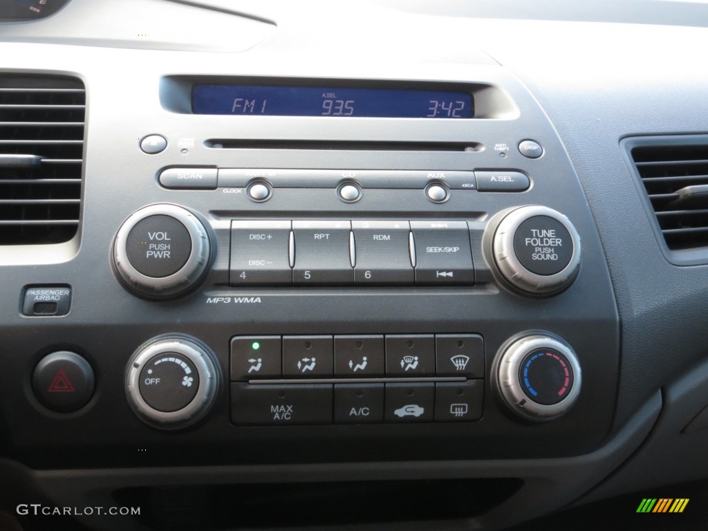 2010 Civic LX Coupe - Crystal Black Pearl / Gray photo #3