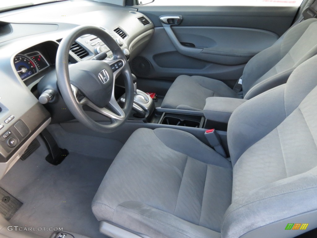 2010 Civic LX Coupe - Crystal Black Pearl / Gray photo #4