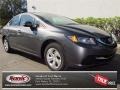 2013 Polished Metal Metallic Honda Civic LX Sedan  photo #1